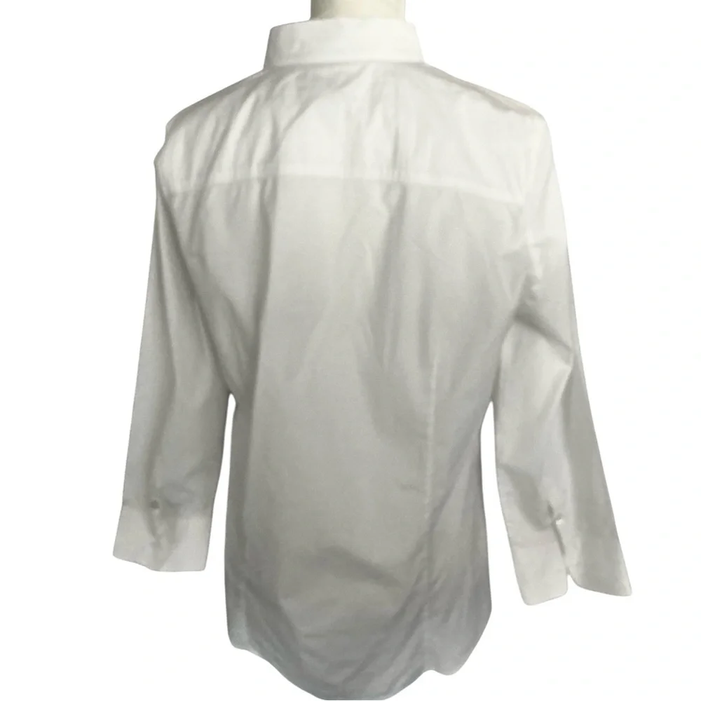J. Crew Stretch Perfect Shirt in White, Sz TL